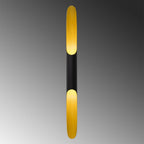 Applique Murale Lyra en Verre Noir | Minimalisme Industriel Élégant | Valuna