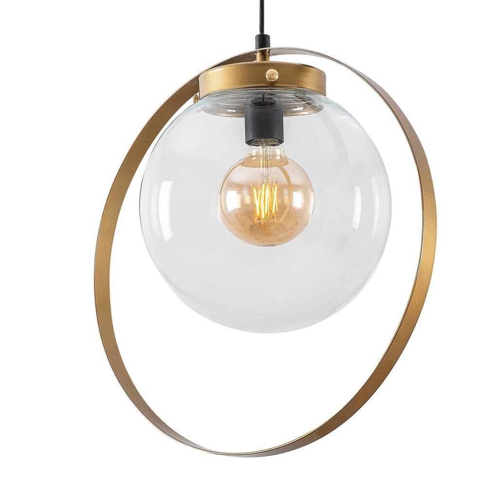 Suspension Blazer Verre Doré | Lampe Suspendue Industrielle au Style Élégant | Valuna
