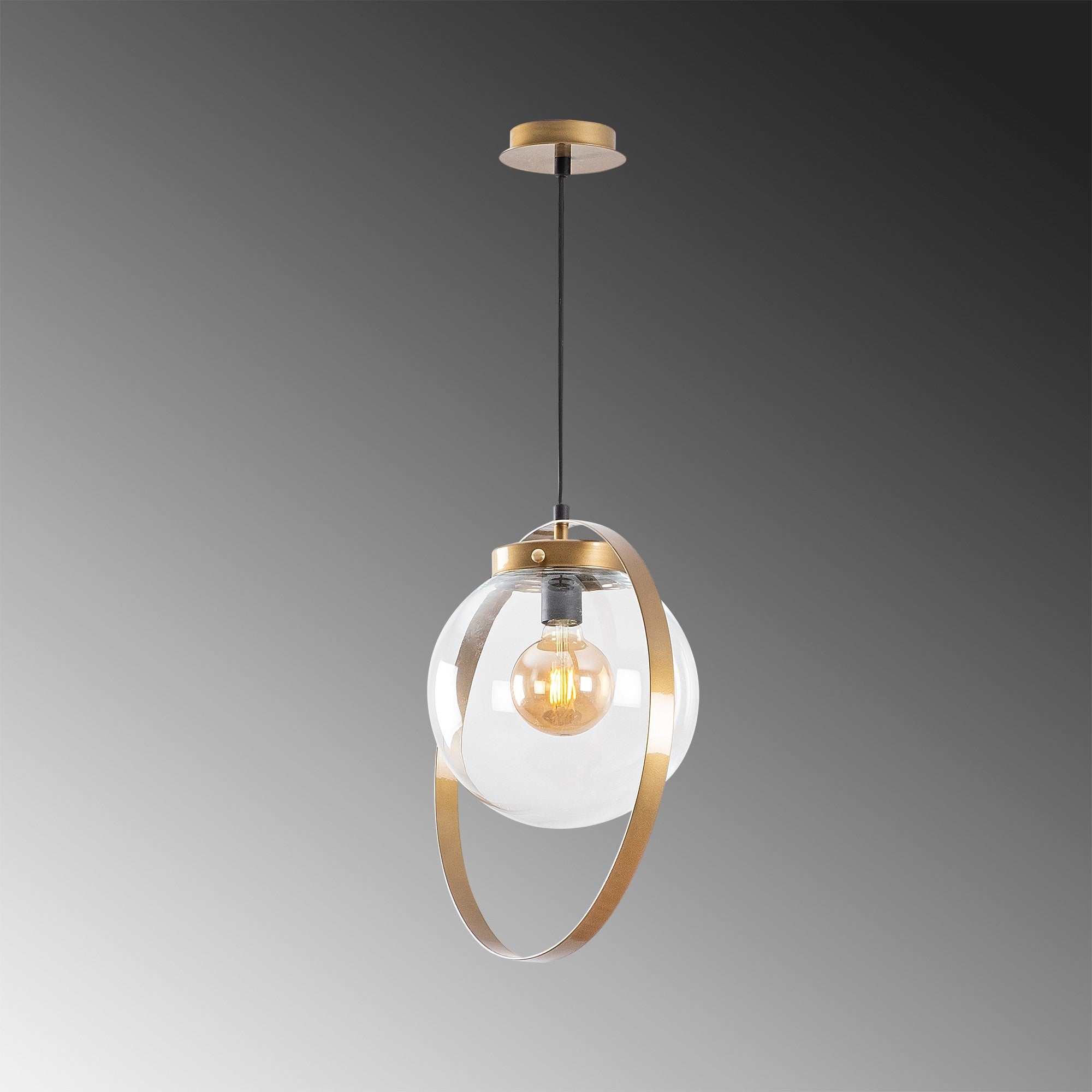 Suspension Blazer Verre Doré | Lampe Suspendue Industrielle au Style Élégant | Valuna