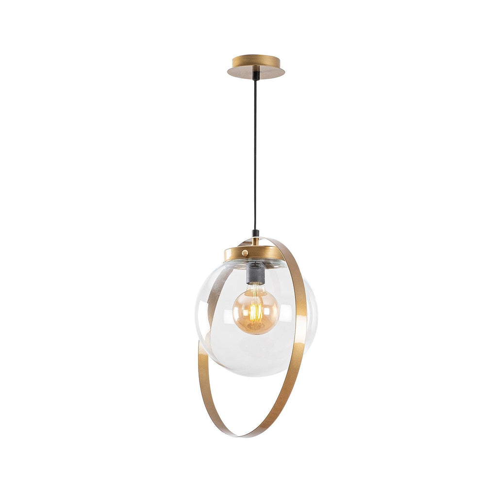 Suspension Blazer Verre Doré | Lampe Suspendue Industrielle au Style Élégant | Valuna