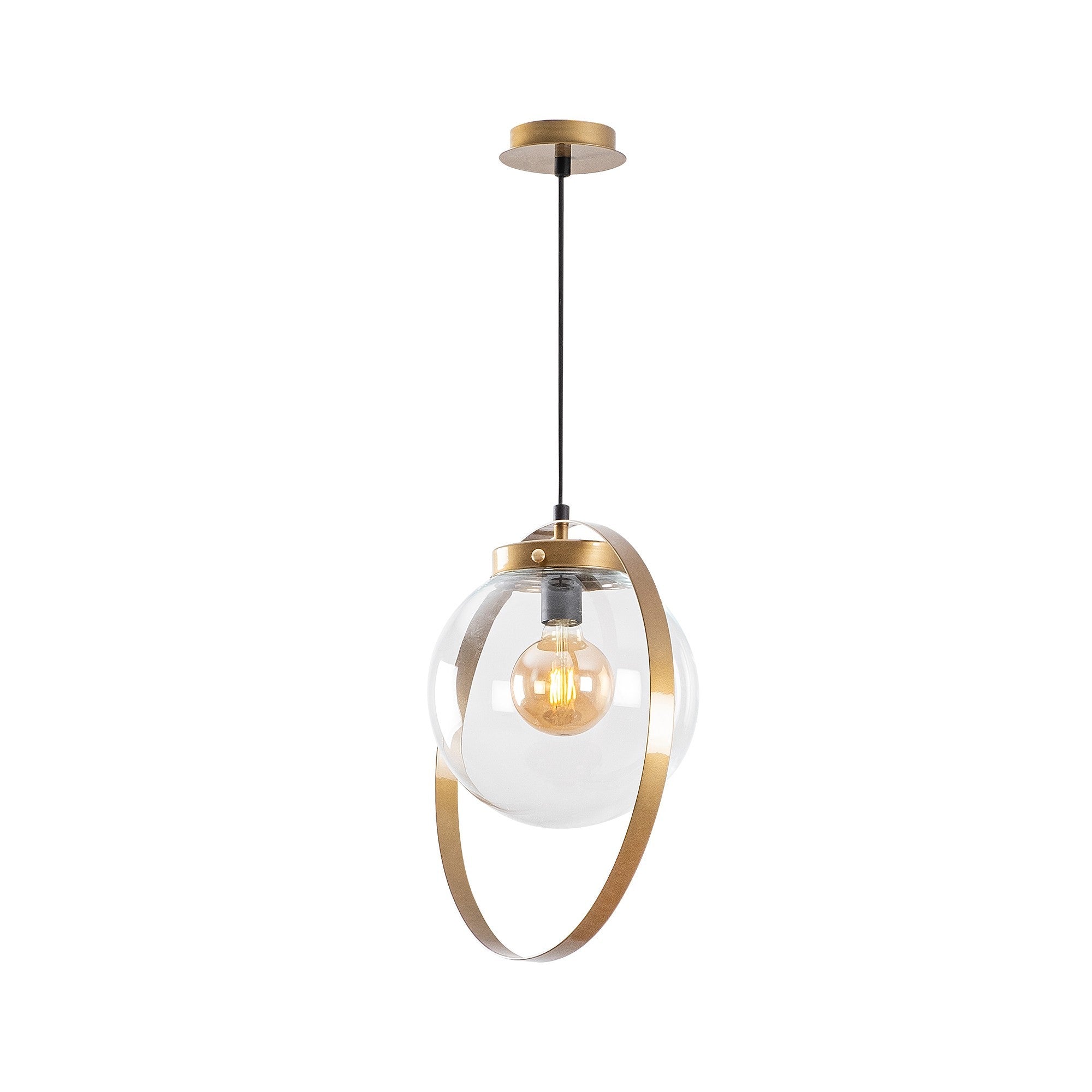 Suspension Blazer Verre Doré | Lampe Suspendue Industrielle au Style Élégant | Valuna