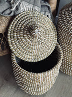 Courbe & Panier En Herbe Marine | Ensemble Décoratif 2 Pièces | Valuna