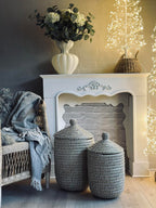 Courbe & Panier En Herbe Marine | Ensemble Décoratif 2 Pièces | Valuna