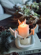 Bougeoir avec Anges | Porcelaine Blanche | Valuna