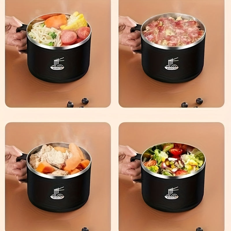 Grand Bol à Nouilles 1,3 L Inox | Couvercle Thermo‑résistant | Valuna