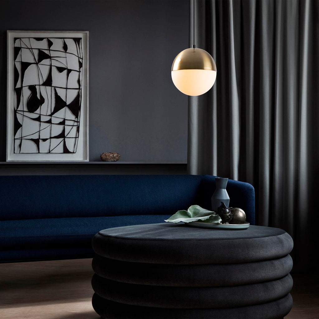 Suspension Regal 1‑Lumière en Verre Blanc | Lumière Pure & Élégance Minimaliste | Valuna