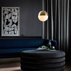 Suspension Regal 1‑Lumière en Verre Blanc | Lumière Pure & Élégance Minimaliste | Valuna