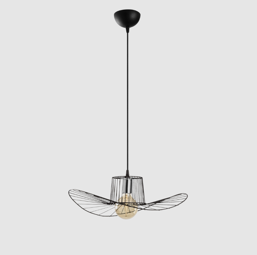 Suspension Predator Métal Noir | Lampe Suspendue 1‑Lumière Minimaliste | Valuna