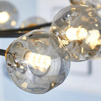 Suspension avec Boules en Verre Lustre Compatible LED - Valuna