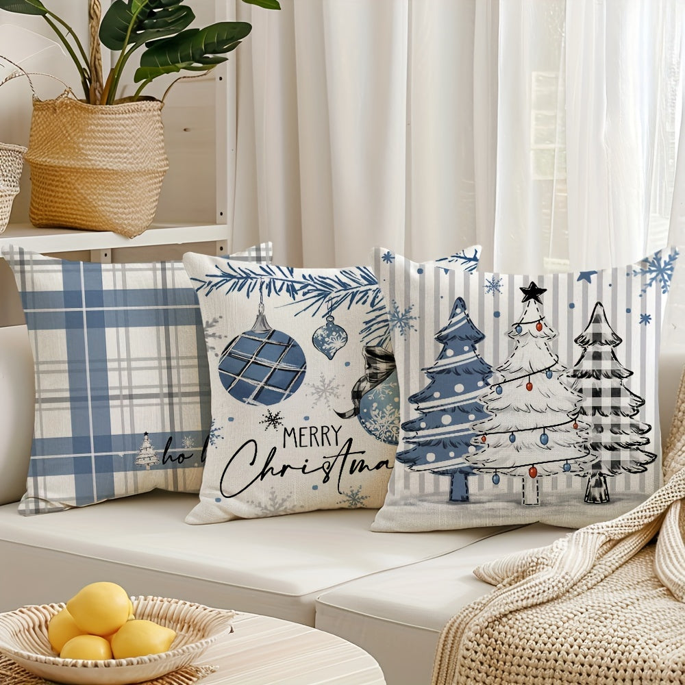 Confort Festif Pour Votre Maison | Ensemble De 4 Housses De Coussin De Noël | Valuna