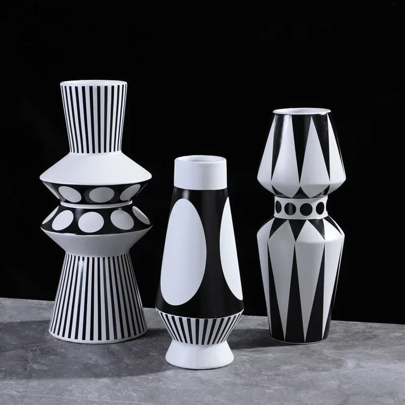 Vase Géométrique Moderne | Décoration Élégante Pour La Maison Et Le Bureau | Valuna