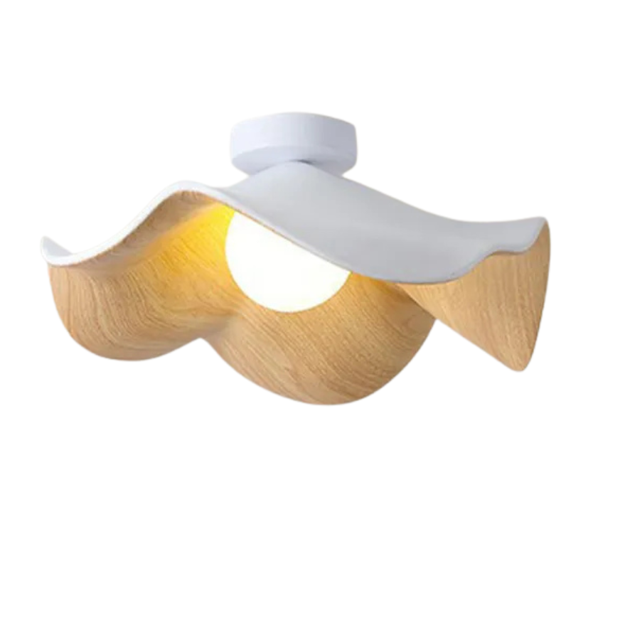 ZenBloom | Lampe de Plafond Unique en Matériaux Naturels – Élégance Organique & Design Moderne | Valuna