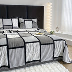 Velour Stripe | Couverture Moderne En Velours Doux Avec Rayures Élégantes | Valuna