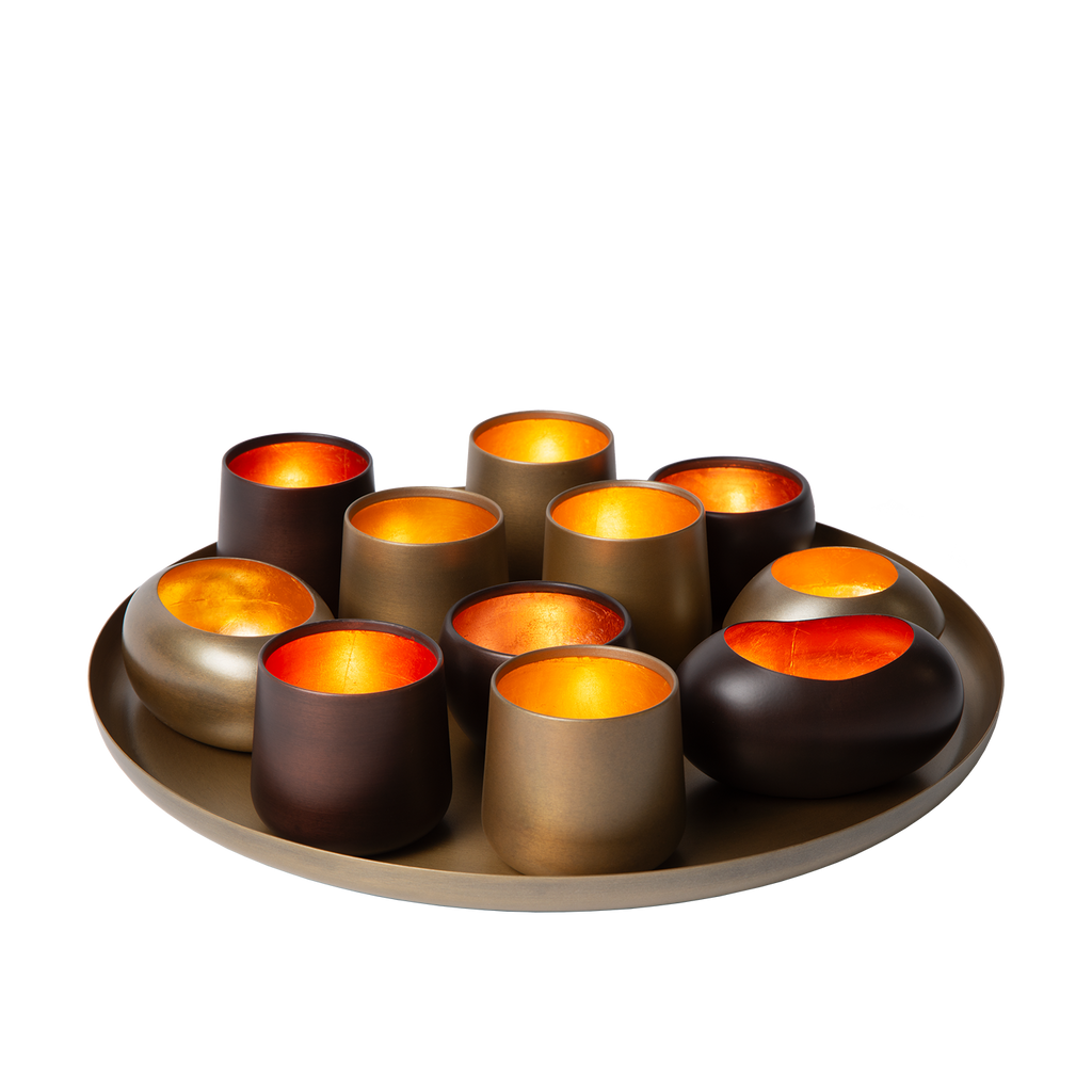 Tablett | mit Teelichtern Marlot | Valuna