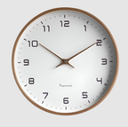 Horloge EleQuartz | Horloge Murale Ronde - Horloge Murale en Bois Nordique | Valuna