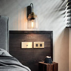 Vintage Glow | Applique Murale Avec Abat-Jour En Verre Strié | Valuna