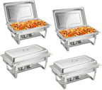 Ensemble 2 × 9 Qt Chauffe‑Plat en Acier Inoxydable | Pour Buffets Professionnels | Valuna