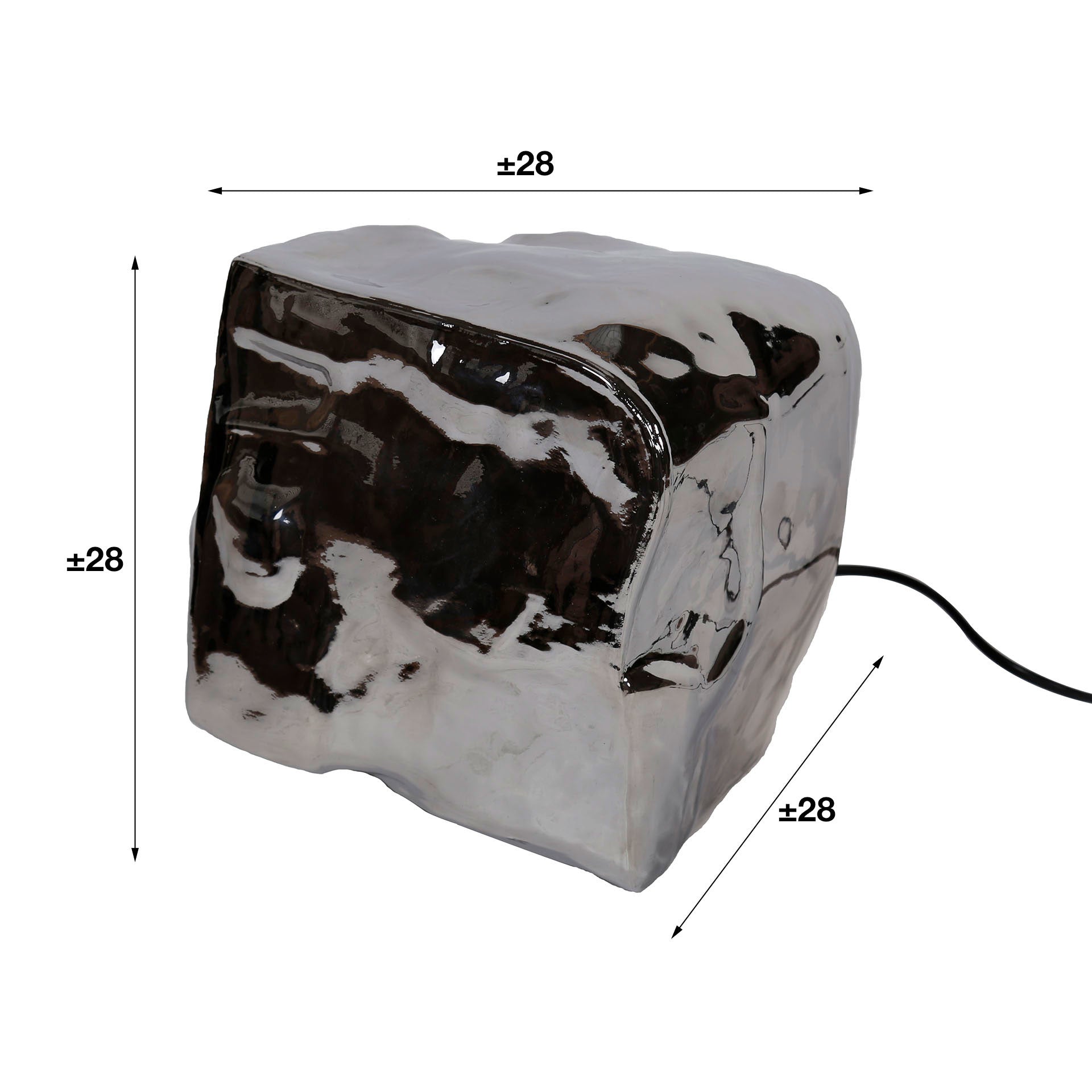 Lampe de Table Rocks en Métal Noir | Charme Industriel Audacieux pour Intérieurs Contemporains | Valuna