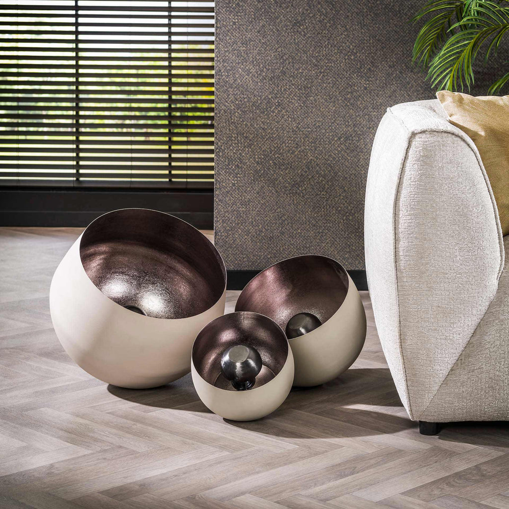 Lampe de Table Industrielle Basel | Bois Gris Naturel & Métal (Ø 28 cm) | Valuna