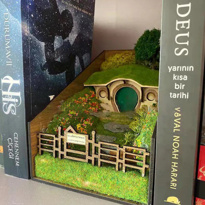MiniScape Porte-Livres | Porte-Livres Décoratifs Faits Main avec Design de Microlandscape
