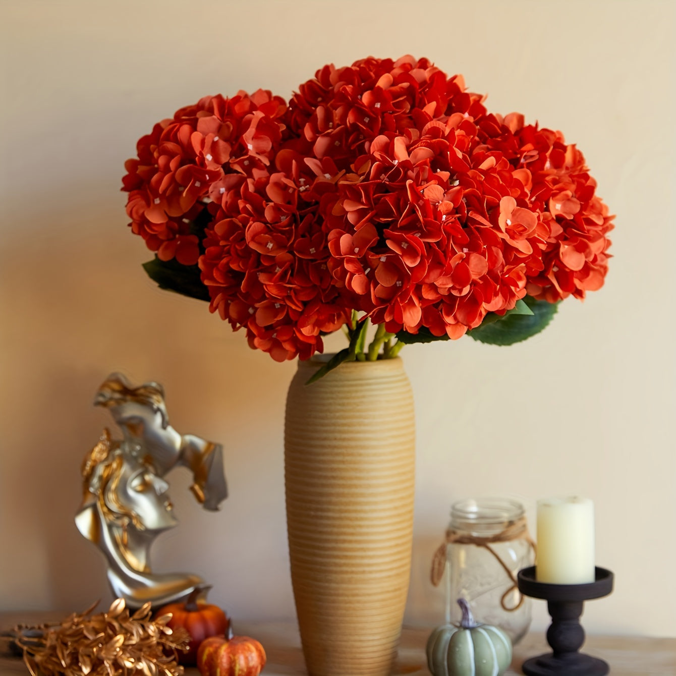 Ensemble Fleurs d’Hortensias d’Automne | Pour Décoration Intérieure | Valuna