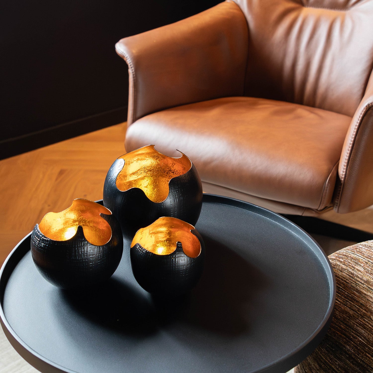 Porte‑bougies Tealight Kotori S (Lot de 3) | Lueur Douce et Chaleureuse pour Espaces Confortables | Valuna