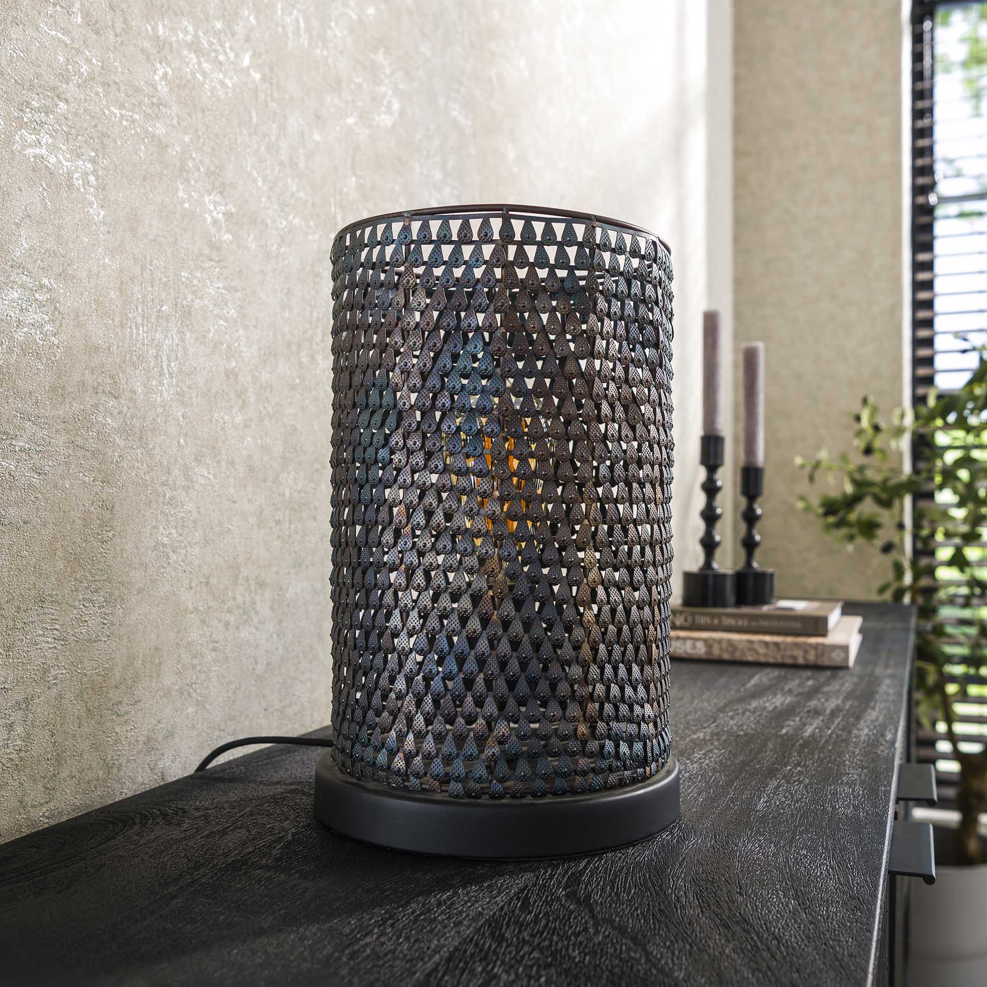 Lampe de Table Rocks en Métal Noir | Charme Industriel Audacieux pour Intérieurs Contemporains | Valuna