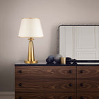 Lampe de Table Arboria en Métal Cuivré et Abat‑jour Tissu | Lumière Chaleureuse et Texturée pour Intérieurs Cosy | Valuna