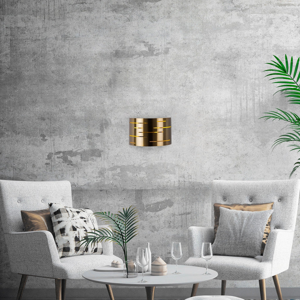 Applique Murale Mesa 1‑Lumière en Métal Bronze | Éclairage Accent Minimaliste & Chaleureux | Valuna