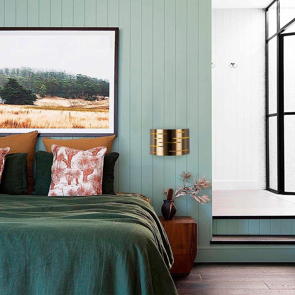 Applique Murale Mesa 1‑Lumière en Métal Bronze | Éclairage Accent Minimaliste & Chaleureux | Valuna