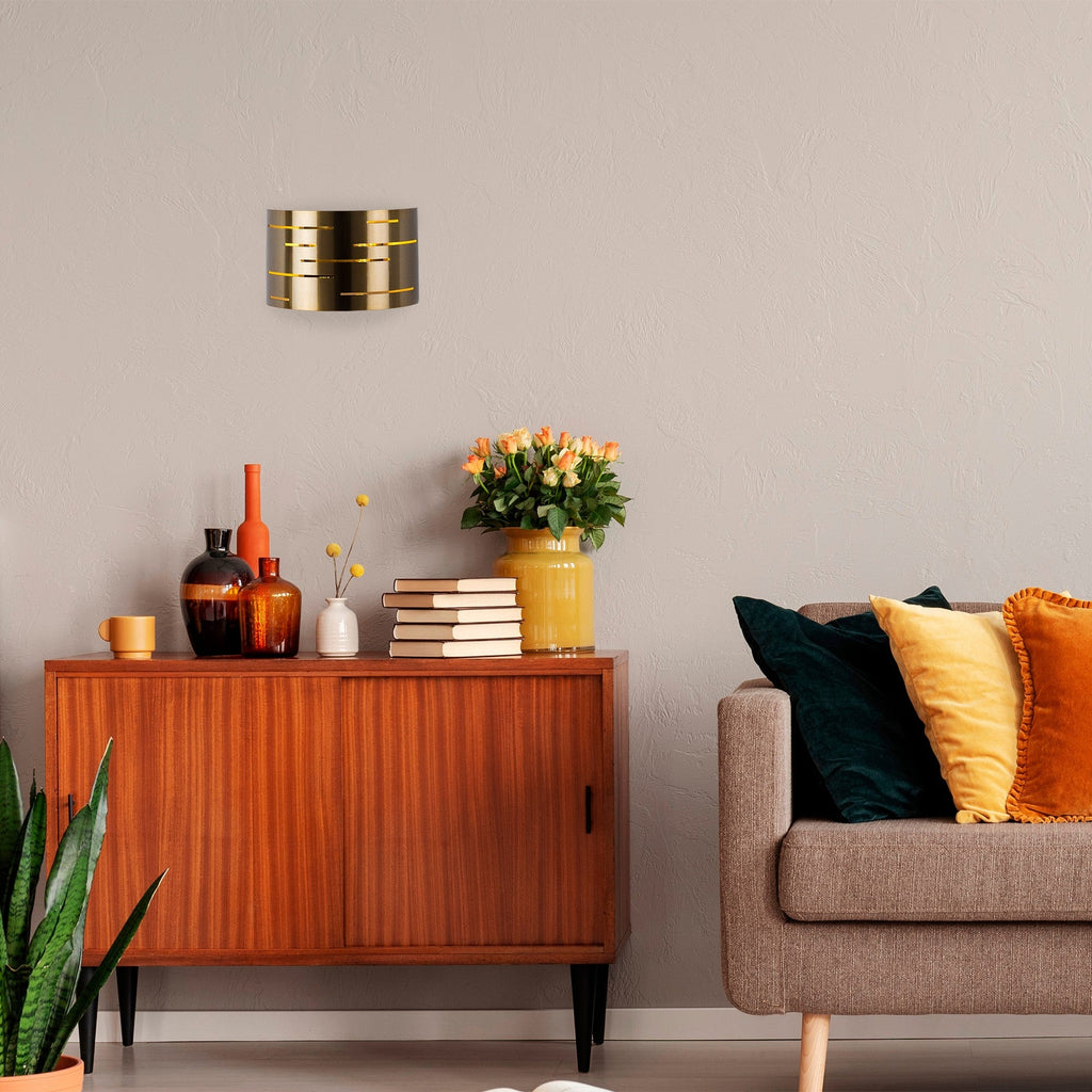 Applique Murale Mesa 1‑Lumière en Métal Bronze | Éclairage Accent Minimaliste & Chaleureux | Valuna