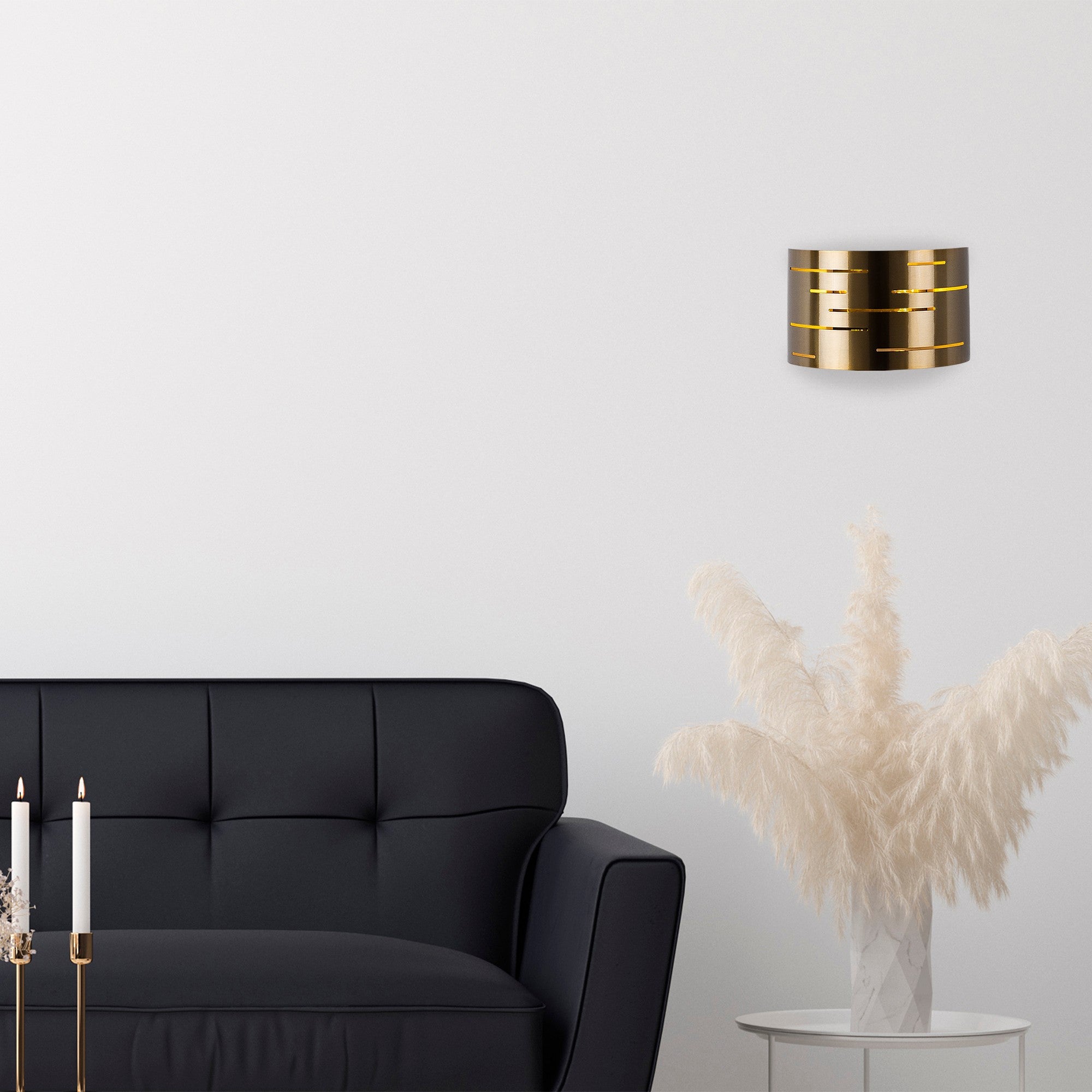 Applique Murale Mesa 1‑Lumière en Métal Bronze | Éclairage Accent Minimaliste & Chaleureux | Valuna