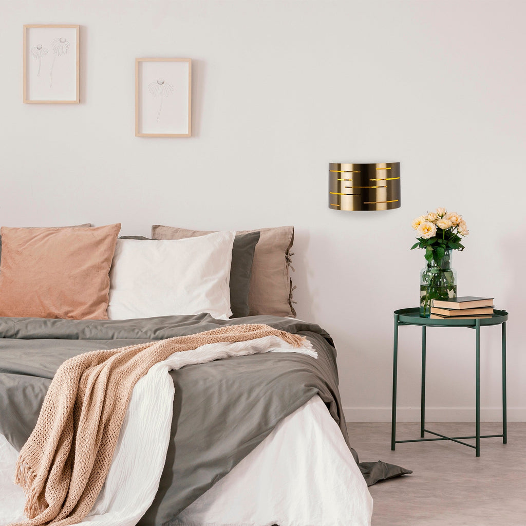 Applique Murale Mesa 1‑Lumière en Métal Bronze | Éclairage Accent Minimaliste & Chaleureux | Valuna