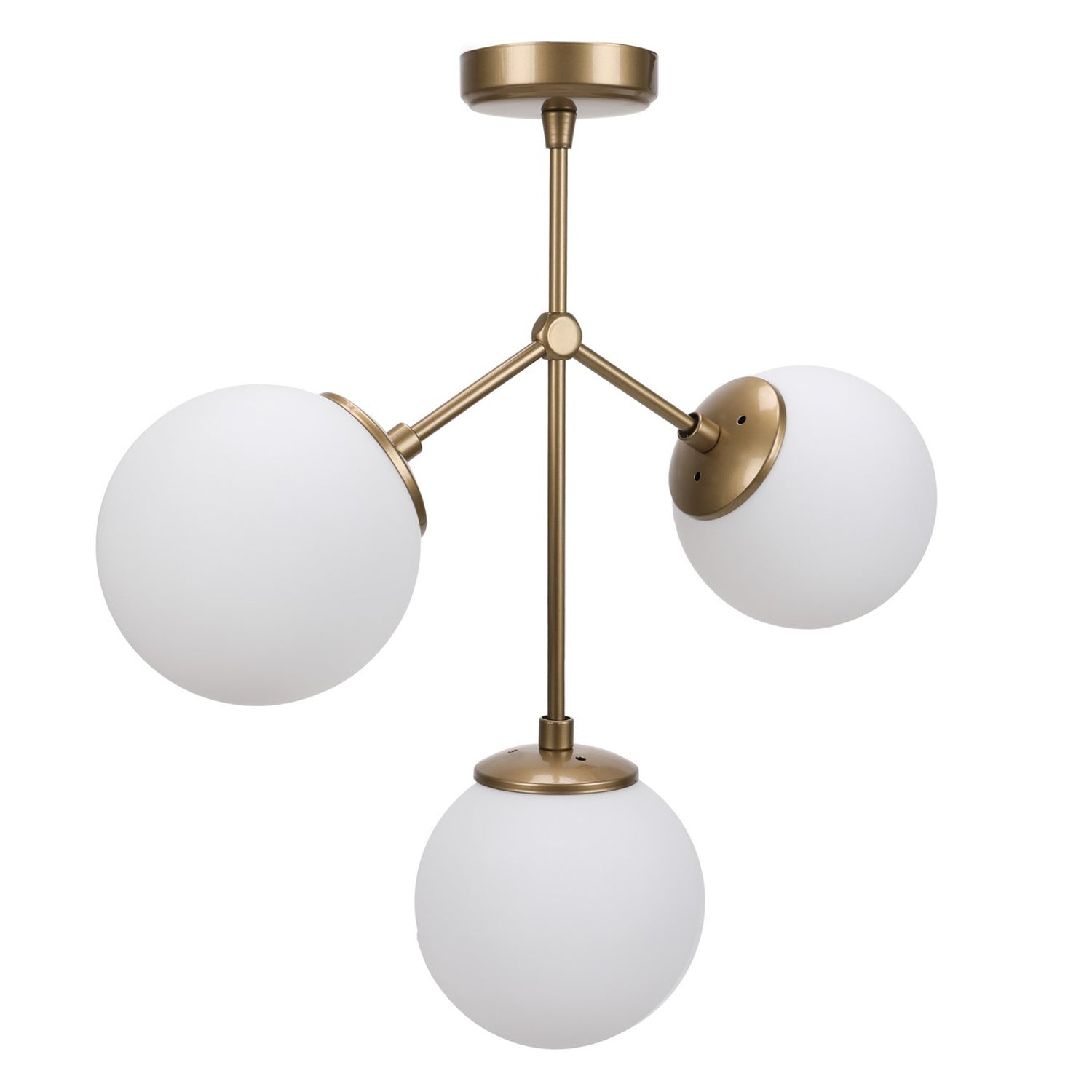 Suspension Polaris 3‑Lumières en Verre Blanc | Lumière Moderne & Épurée pour Intérieurs Contemporains | Valuna