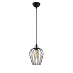 Suspension Predator 20 cm en Métal Noir | Élégance Industrielle Compacte | Valuna