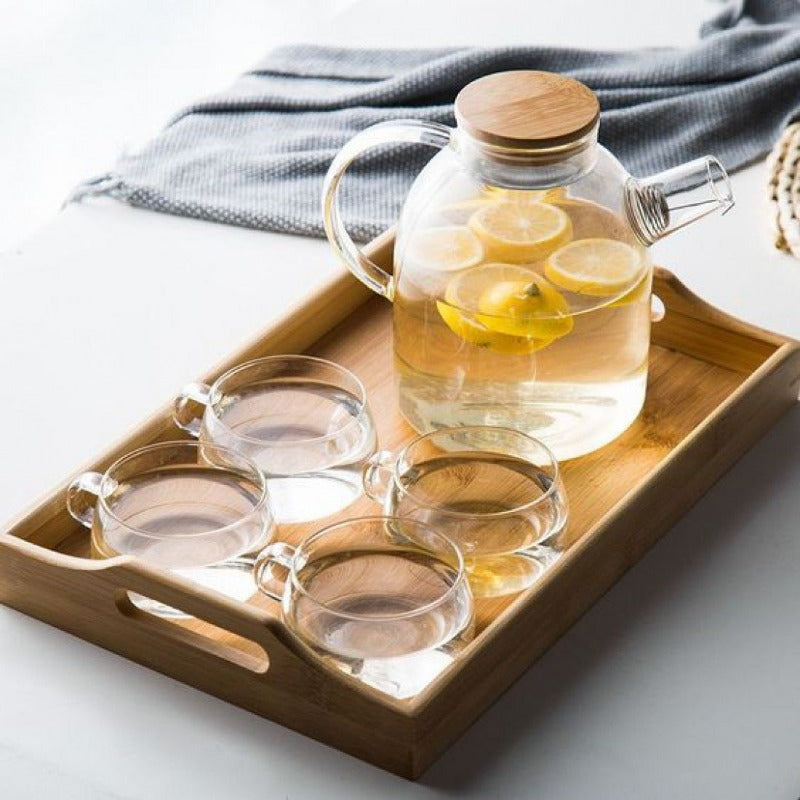 ScandiGlass | Ensemble De Théière En Verre Scandinave Élégant Pour Une Expérience De Thé Parfaite | Valuna