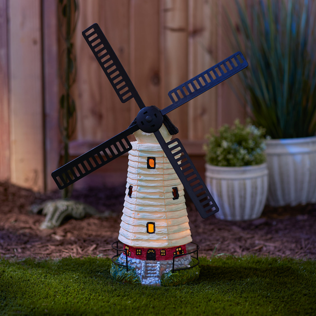 Windmill Glow | Phare Solaire Avec Design De Moulin À Vent Pour Jardin | Valuna
