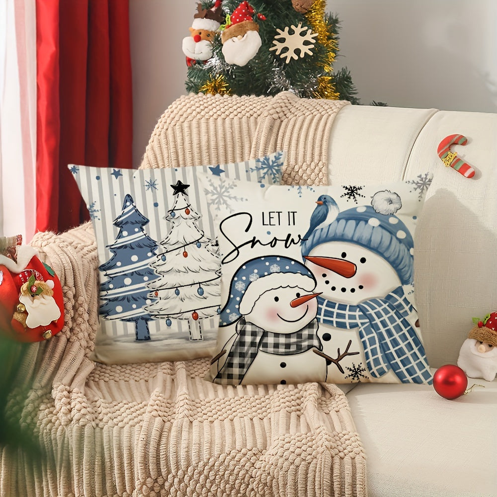 Confort Festif Pour Votre Maison | Ensemble De 4 Housses De Coussin De Noël | Valuna