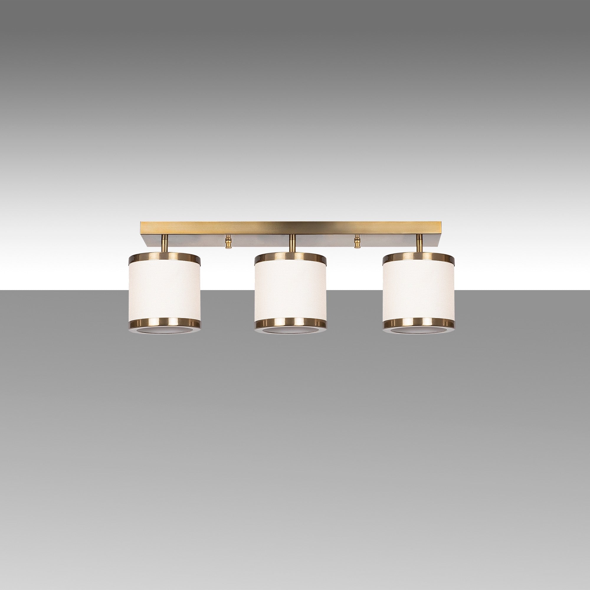 Suspension Frost 3‑Lumières en Métal Bronze et Tissu | Ambiance Chaleureuse et Douce | Valuna