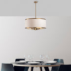 Suspension Unique Frost en Métal Bronze et Tissu | Éclairage Chaleureux et Subtil | Valuna