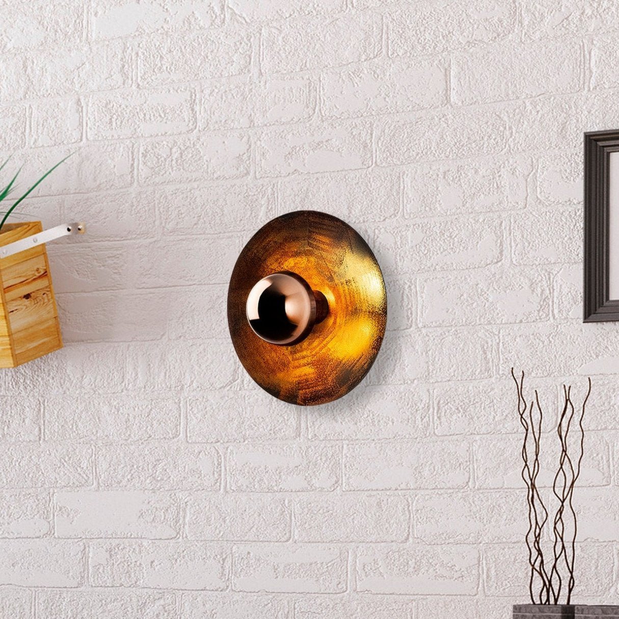 Applique Murale Elevate 28 cm Métal Cuivré | Sconce Industrielle Éclat Chaleureux | Valuna