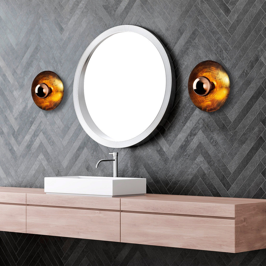 Applique Murale Elevate 28 cm Métal Cuivré | Sconce Industrielle Éclat Chaleureux | Valuna