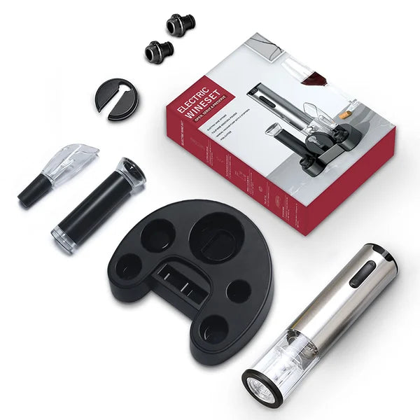 VinEase Ouvre‑Bouteille Électrique Automatique | Tire‑Bouchon à Bouton Unique pour Débouchage Facile | Valuna