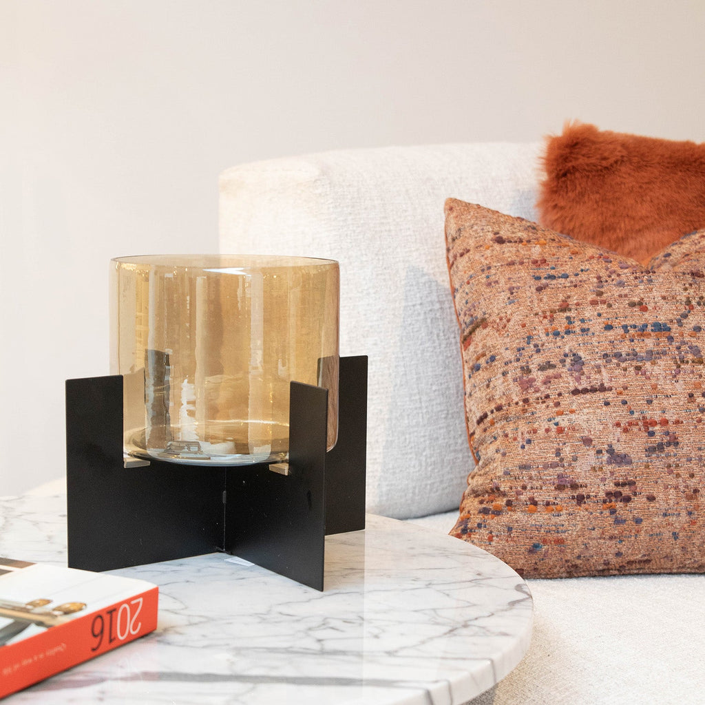 Bougeoir en Verre Alessio | Lignes Épurées & Ambiance Chaleureuse | Valuna