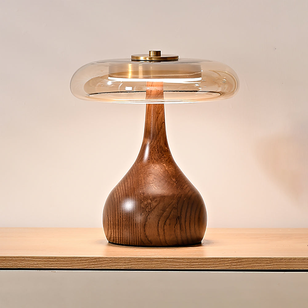 Laiton & Bois | Lampe De Table LED Élégante Et Naturelle | Valuna