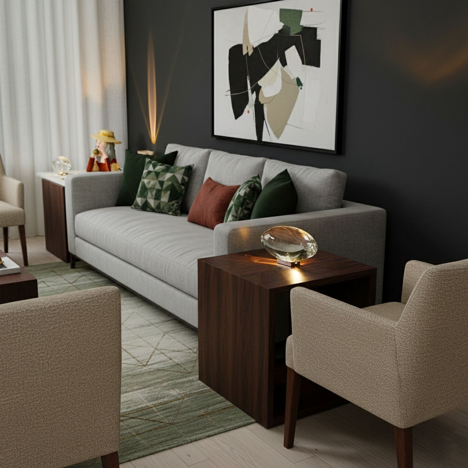 Verre Ovale | Lampe De Table Avec Led Intégrée | Valuna