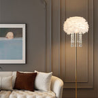 Crystalis | Lampe Sur Pied Nordique Avec Ressort Et Abat-Jour En Cristal | Valuna