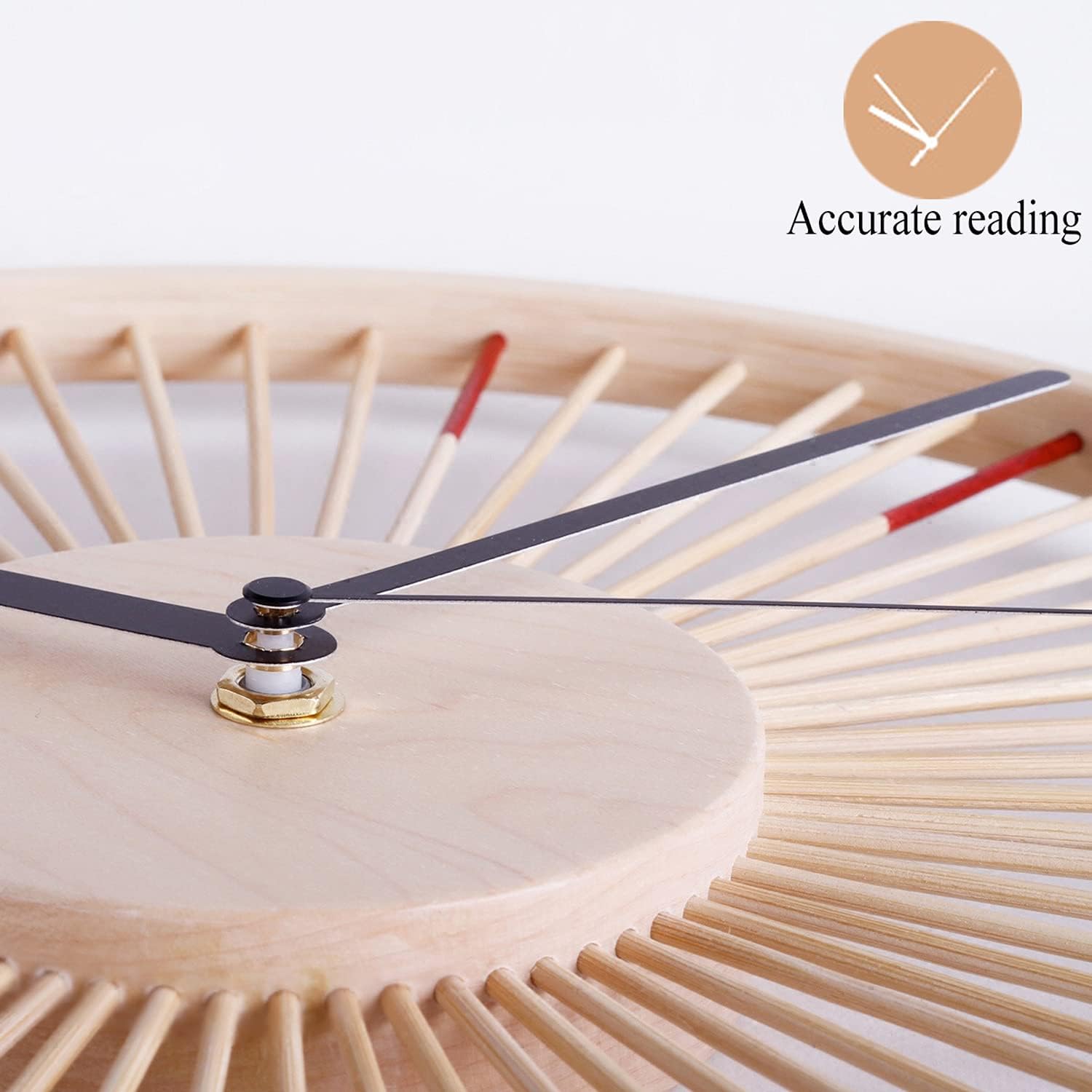 BamTick | Horloge Murale En Bambou Minimaliste Pour Maison Moderne | Valuna