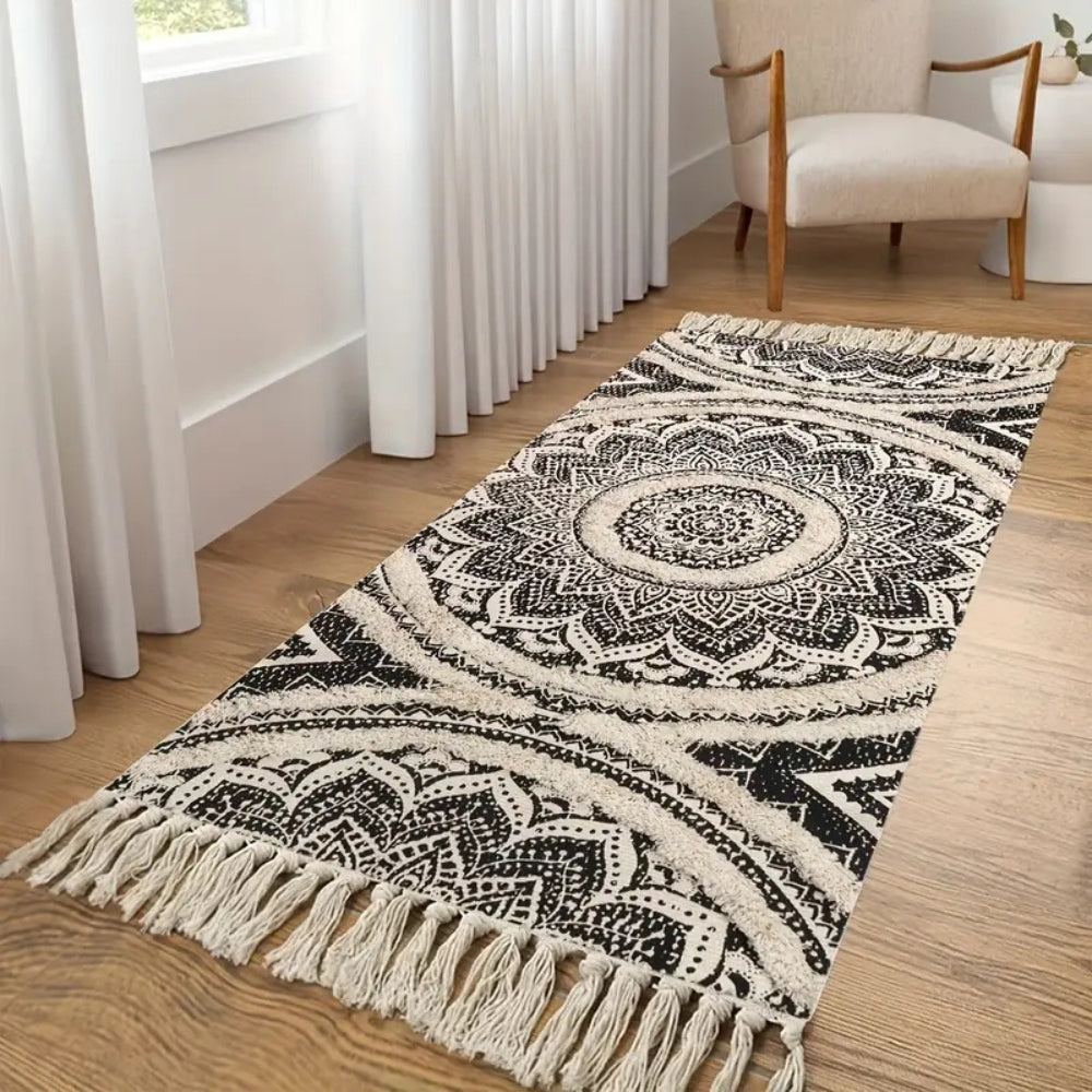 Mandala Bohème | Tapis Coureur En Coton À Motif Artistique | Valuna