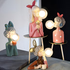 BubbleFairies | Lampe De Table Avec Quatuor De Statues Féeriques | Valuna